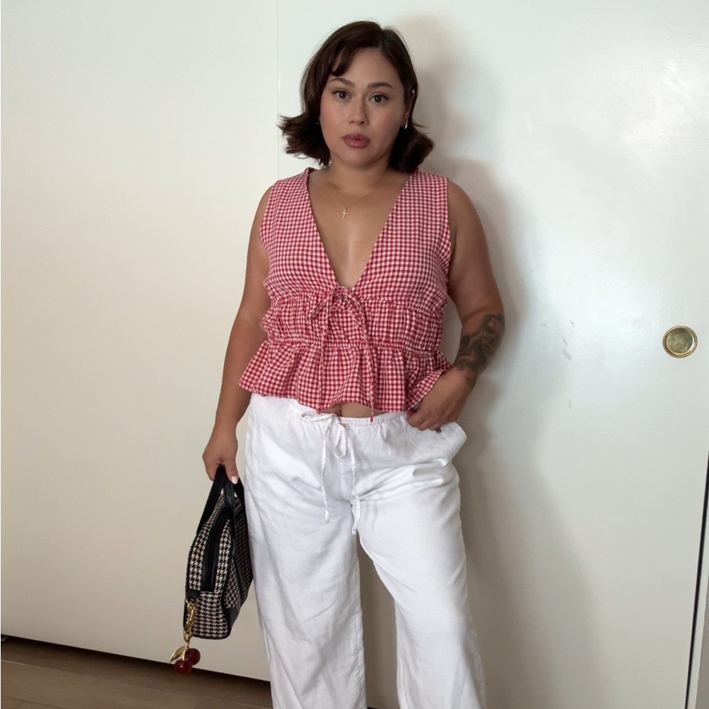 Red Gingham Top